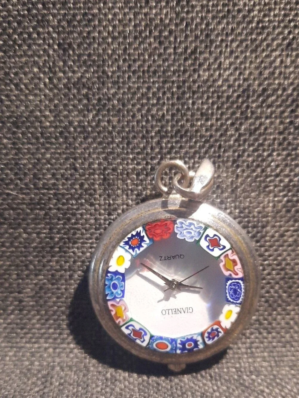 925 Millefiori Pendant Watch in Multicolor